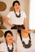 T-shit Aurora Boho com Colar Exclusivo